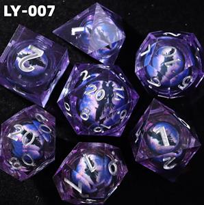 Juego de Dados de Resina de Alta Precisión, Dados Poliédricos de Resina con Bordes Afilados para Jugadores Profesionales de Juegos de Rol de Mesa, Suministros de Juego al por Mayor - Product Image 4