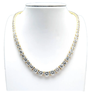 Shine Bold 18 pulgadas Gradient Flower Tennis Chain Moissanite Diamonds 10K Gold/Silver Plated Cadena de diseñador de moda para todos los géneros - Product Image 1