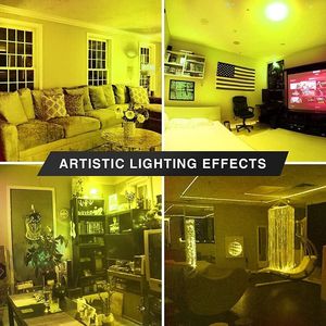 BlueX Confezione da 2 Lampadine LED Gialle 4W (Equivalente a 40 Watt) Attacco E12 per Decorazioni Feste, Portico, Illuminazione Domestica, Lampadina Gialla e Rosa - Product Image 4