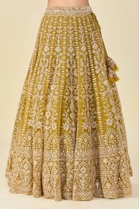 Lehenga Choli traditionnel en georgette brodé, longueur ras du sol, pour femmes, idéal pour les fêtes et mariages, vêtements d'Inde et du Pakistan - Product Image 2