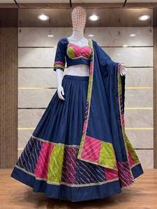 Ready Wear Navratri Special Garba <b>Dress</b> Full Flair Skirt Chaniya Choli Dupatta Gujarati Traditional Wear Wedding Floor-Length - Product Image 4