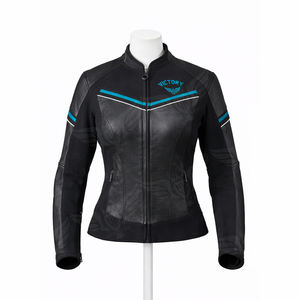 Chaqueta de Motocicleta de Cuero Personalizada para Mujer, Chaqueta de Motociclista Ajustada, Chaqueta de Cuero para Motocicleta a la Moda - Product Image 3