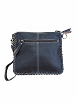 Sac à bandoulière en cuir de vachette vintage de haute qualité pour femme, élégant, style bohème, avec pompon et fermeture éclair, nouveau sac en toile western