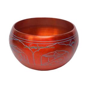 ชามร้องเพลงทิเบตแกะสลักคุณภาพดีที่สุดทําจากทองเหลืองเพื่อการผ่อนคลายการทําสมาธิและการบําบัดด้วยเสียง - Product Image 1