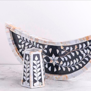 Coffret cadeau de luxe pour le ramadan arabe Boîte de plateau de brûleur Bakhoor incrusté de perles de mère Brûleur de oud pour la grâce de Dieu pour religieux d'outre-mer - Product Image 6