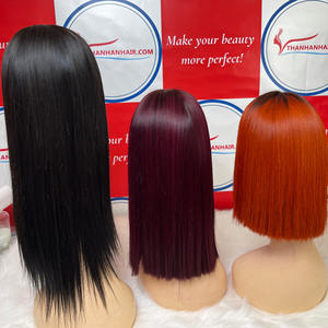 Qualité supérieure!! Frontal 13*4 couleur perruques de cheveux humains 100% non transformés avec prix de gros 2023 cheveux bruts de haute qualité Vietnamse - Product Image 3