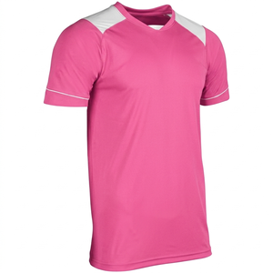 Camiseta de Fútbol Rosa Personalizada de Secado Rápido, Transpirable, de Poliéster, Manga Corta, Uniforme de Equipo para Hombres, Mujeres y Adultos - Product Image 1