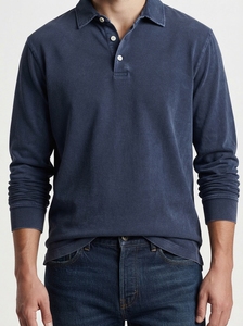 <b>Men's</b> Long Sleeve Solid Color Knitted <b>Polo</b> <b>Shirt</b> Casual Regular Fit <b>Red</b> Collared Design 2027 - Product Image 4