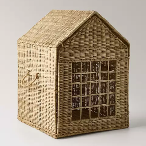 Casa para mascotas de ratán natural Handwicker, cama para perros, cesta para mascotas pequeñas de fábrica vietnamita B2B - Product Image 1