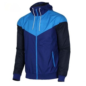 Plus Size Red Color Workwear Oversized Zip up Windbreaker Jacket With Hoodie & Pocket Stylish Nylon Made Coaching <b>Trainer</b> Jacket - Product Image 2