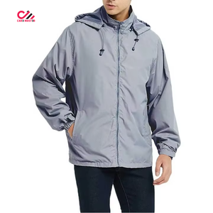 Custom Windbreaker Nylon Zip up <b>Jackets</b> for <b>Men</b> Windproof <b>Waterproof</b> Hoody Coat High Quality Custom Windbreaker <b>Jackets</b> - Product Image 4