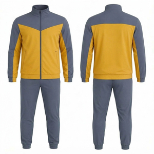 Conjunto Deportivo Unisex en Blanco y Negro con Bloques de Color, Cierre de Cremallera en Manga Larga, Transpirable, de Poliéster, Corte Regular para Otoño - Product Image 6
