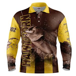 Camiseta de pesca de sublimación personalizada de secado rápido, camiseta Polo de pesca de manga larga, ropa de rendimiento centrada en el pescador - Product Image 3