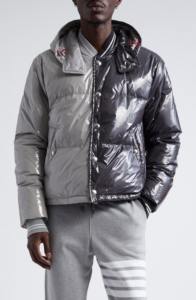 Nouvelle veste bomber matelassée décontractée pour homme, col montant, coupe-vent, chaude pour l'hiver, écologique, imperméable, avec fermeture éclair, teinte - Product Image 2
