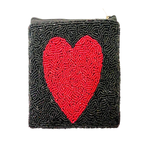Handmade 2025 New Heart Design Colorful Mini Seed Beaded Fashion International Standards Custom Design <b>Zip</b> Coin <b>Purse</b> for Women - Product Image 1