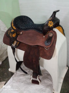 Bellamente hecho a mano de cuero genuino Western All Around Horse Saddle mejor para montar a caballo de placer y carreras de barriles al por mayor - Product Image 5