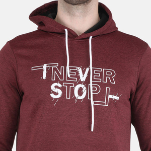 Sudadera con Capucha 100% Algodón Tejido Antipilling, Estilo Urbano, Manga Larga, Diseño Sólido para Otoño e Invierno para Hombre - Product Image 5