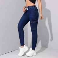 Jean en denim droit pour femme, coupe ample, décontracté, léger, respirant, extensible, élégant, idéal pour l'été