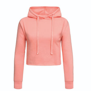 Women crop <b>top</b> hoodie with fashionable design, comfortable fabric and perfect fitting for modern casual style lovers. - Product Image 1
