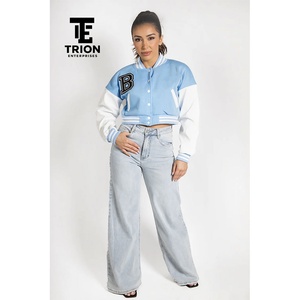 Vintage Cool Oversize Varsity <b>Jacket</b> for <b>Women</b> Casual Leather Sleeves Breathable Cotton Fill <b>Spring</b> Casual Baseball Coat Letters - Product Image 6