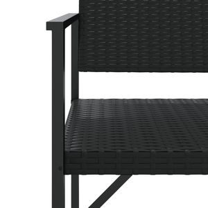 Panca da Patio in Poly Rattan nero a 2 posti - Product Image 6