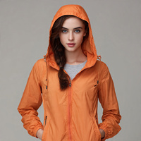 Vestes coupe-vent légères pour femmes, veste de pluie pour femmes, veste coupe-vent légère et pliable