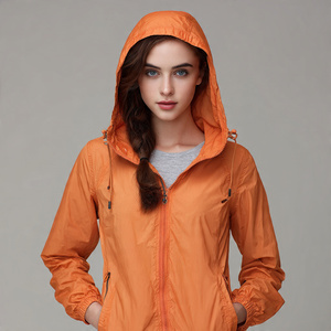 เสื้อแจ็คเก็ตกันลมน้ำหนักเบาสำหรับผู้หญิง เสื้อกันฝนสำหรับผู้หญิง เสื้อโค้ทกันลมน้ำหนักเบาพับเก็บได้ - Product Image 1
