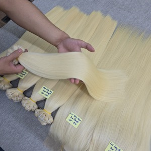 Vietnamese Virgin Unprocessed Human Hair Cuticle Aligned Machine Double Weft Weave Bundles 100g/bundle Wholesale Extensions - Product Image 2