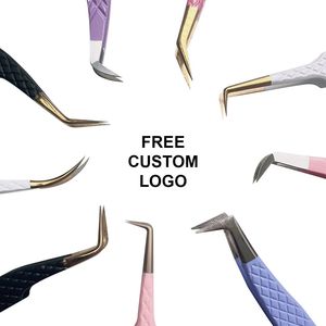 Pinzas para Cejas Laah con Logotipo Personalizado Gratuito, Pinzas de Volumen de 90 Grados, Pinzas para Extensión de Pestañas con Punta de Fibra, Pinzas para Pestañas - Product Image 2