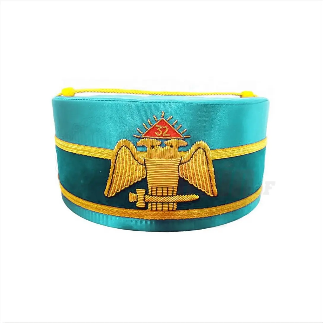 2023 Chất Lượng Cao Masonic Regalia Hat Tất Cả Các Độ Cap Tùy Chỉnh Tay Thêu Vàng Dây Đầy Đủ Tùy Chỉnh Nhu Cầu OEM