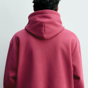 เสื้อฮู้ดดี้สีชมพูเข้มพรีเมียมสำหรับผู้ชาย ผ้าฟลีซนุ่ม สวมใส่สบาย สไตล์สตรีทแวร์ เหมาะสำหรับฤดูหนาว - Product Image 3