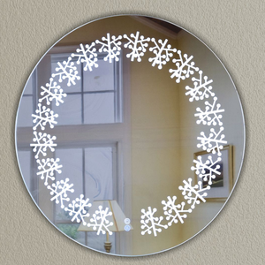 Decora tu pared con este espejo doble LED con regulador táctil, diseño artístico sin marco, antivaho y ecológico. - Product Image 5