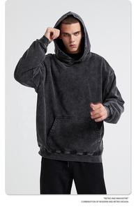 Sudadera con capucha lavada con ácido Vintage personalizada para hombre logotipo personalizado de gran tamaño gota hombro Boxy 500gsm 100% algodón sudaderas con capucha de gran tamaño para hombre - Product Image 4
