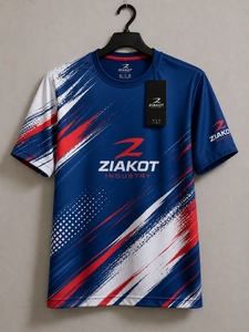 ZIAKOT industry Nouveau design T-shirt de performance personnalisé pour homme violet bleu clair-rose - Product Image 6