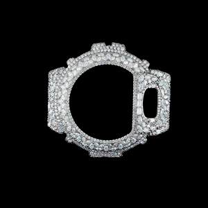 Boîtier de montre personnalisé serti de diamants GS-6900, design floral en grappe, boîtier de remplacement de luxe pour l'amélioration des montres haut de gamme - Product Image 1