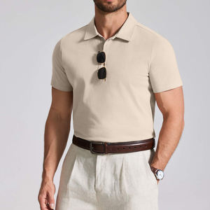 Camisa Casual de Algodón de Primera Calidad con Cuello Camisero para Hombre, Transpirable, Manga Corta, Logotipo Personalizado, Servicio OEM, Camisetas Polo para Hombre - Product Image 6