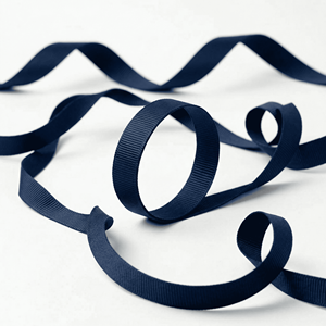 ริบบิ้นโกรเกรนสีน้ำเงินกรมท่าขนาด 3 มม. ขายส่ง สำหรับทำโบว์ ตกแต่งเสื้อผ้า งานฝีมือ DIY และงานเย็บผ้า - Product Image 5