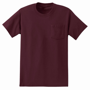 Camiseta Premium de Manga Corta con Bolsillo, Cuello Redondo, Estilo Casual, Corte Regular, Color Sólido, 100% Algodón - Product Image 1