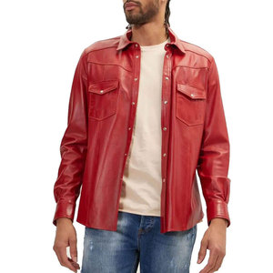 Chemises en cuir pour hommes, design unique, nouvelle collection, grandes tailles, séchage rapide, prix de gros. - Product Image 3