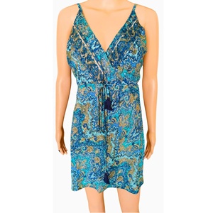 Robe en soie confortable pour femme, coupe trapèze, longueur genou, bretelles spaghetti, style naturel, sexy, mignon, doux, Y2K, vintage, coréen, été, automne - Product Image 1