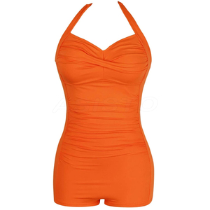 New Arrival Women One Piece Swimming Suit Custom Design Leopard Plaid Print 1 Piece Wholesale Anti-UV Quick Dry Polyester Made - Product Image 6