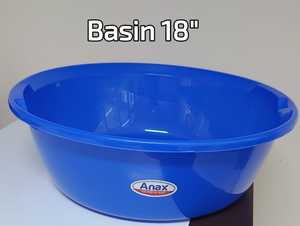 12-20 Inch PP Durable Plastic <b>Basin</b> <b>Round</b> Mixing Washing Bowl Glossy Modern 42cm Utility <b>Basin</b> for Household Cleaning - Product Image 1