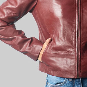 Chaquetas de Cuero 100% con Diseño Completo para Invierno, Chaqueta de Cuero Genuino de Oveja para Mujer, Venta al Por Mayor - Product Image 6