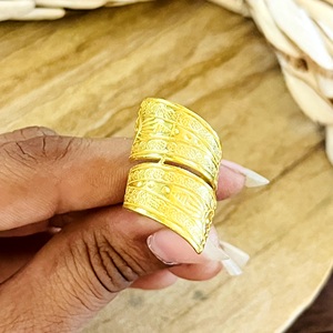 Nouvelle Arrivée Bagues Bohèmes Tribales Vintage en Laiton pour Femme, Plaqué Or 18 carats, Bagues Manchette Géométriques Gravées, Œil Bohème Argenté - Product Image 3