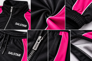 ชุดวอร์มผู้ชาย Salstar แบบ Color Block เสื้อแจ็คเก็ตซิประบายอากาศและกางเกงจ็อกเกอร์ ชุดกีฬาสำหรับฤดูใบไม้ผลิ รับผลิตโลโก้แบรนด์ตามสั่งจากโรงงาน - Product Image 5