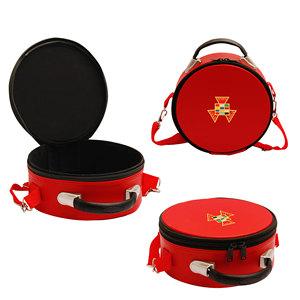 Étui pour chapeau/casquette Royal Arch Regalia Maçonnique, pour Ancien Maître Maçon, Ancien Grand Prêtre PHP, Rouge avec bande - Product Image 1