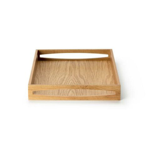 Plateau de service en bois de manguier sculpté à la main avec poignées - Plateau décoratif rustique pour le petit-déjeuner, la table à café et la cuisine - Product Image 5