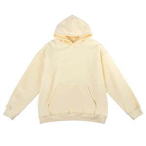 Sweat-shirt à capuche pour homme en molleton de coton marron, sans cordon, avec imprimé lettres et poche kangourou, style décontracté, vente en gros - Product Image 6