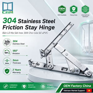 Charnière Friction Stay en Acier Inoxydable 304, Réglable 180° pour Fenêtre UPVC - Product Image 1