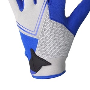 Gants de football américain personnalisés avec logo, haute qualité, avec poignées antidérapantes, doigts entièrement couverts, sangle de poignet réglable, pour hommes - Product Image 6